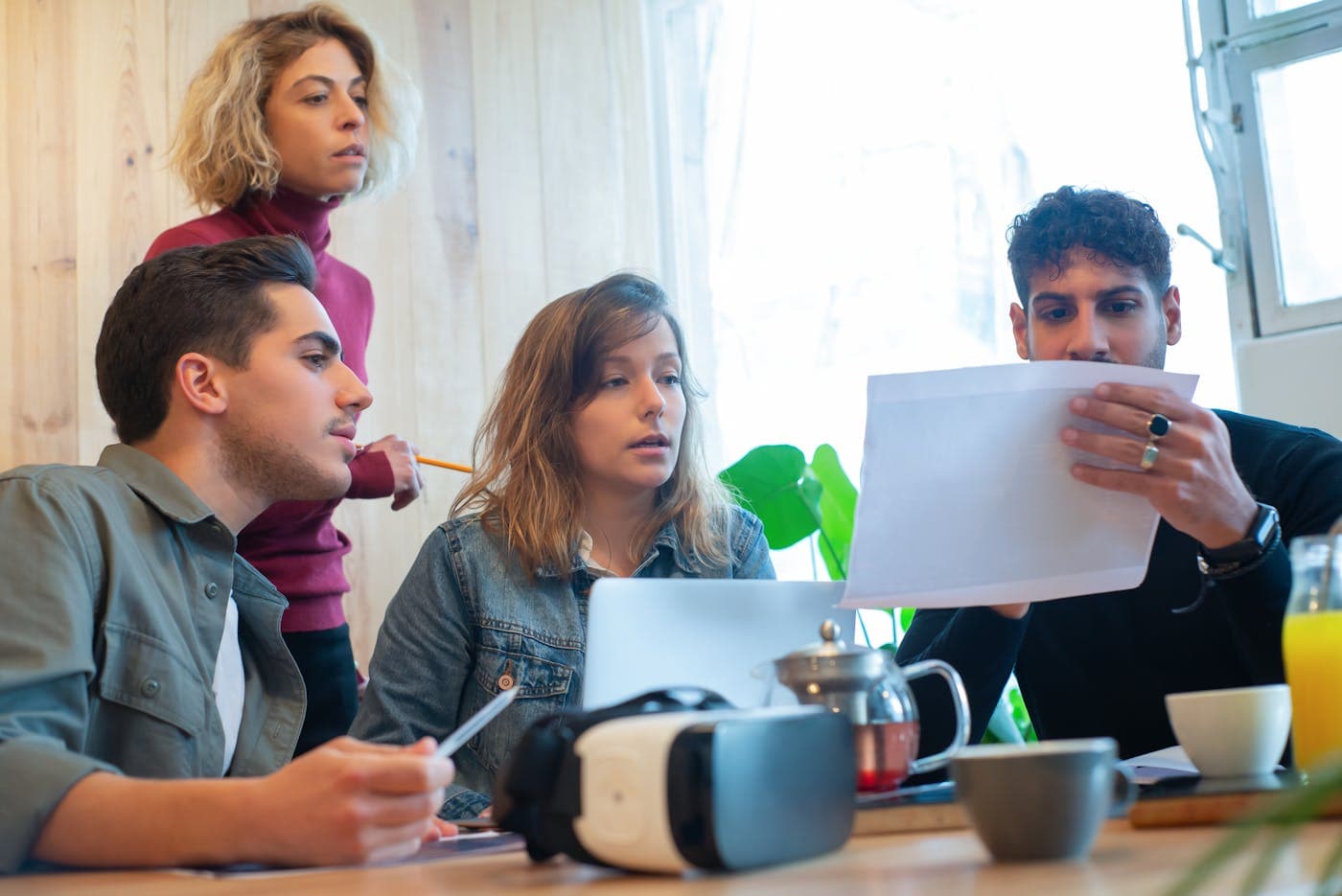 A team planning digital operations improvements.